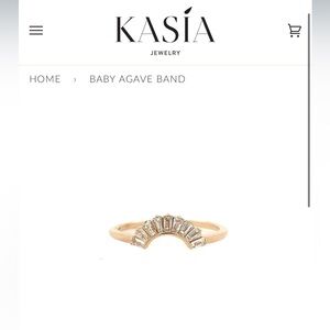KASIA Gold Baby Agave Band Ring